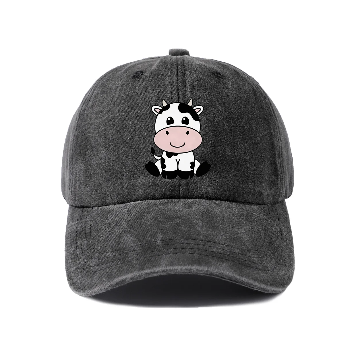 Cute Animal and Love Art Graphic Vintage Washed Baseball Cap, Adjustable Unisex Dad Hat for Men and Women