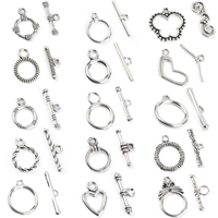 20Sets Silver Color OT Clasps Connectors Bracelet Necklace Toggle Clasps Pendant Buckle For Jewelry Making Findings Accessories