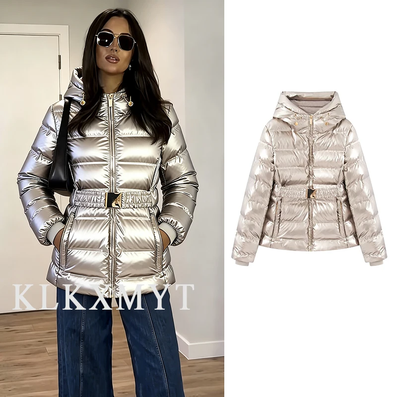 

2026 New Year Parker Coats For Women New Chic Long Sleeves Hooded Zipper Jackets Women Elegant Waterproof Warmth Leisure Coats