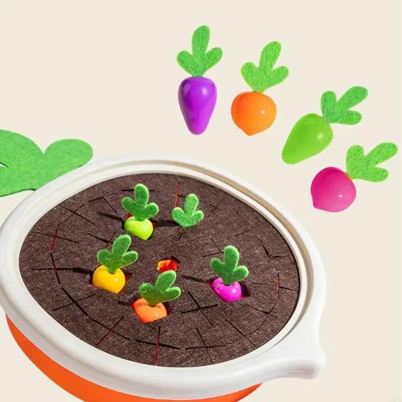 Colorful Carrot Harvest Educational Game For Ages 3+ Strengthens Hand Eye Coordination Using 15UB