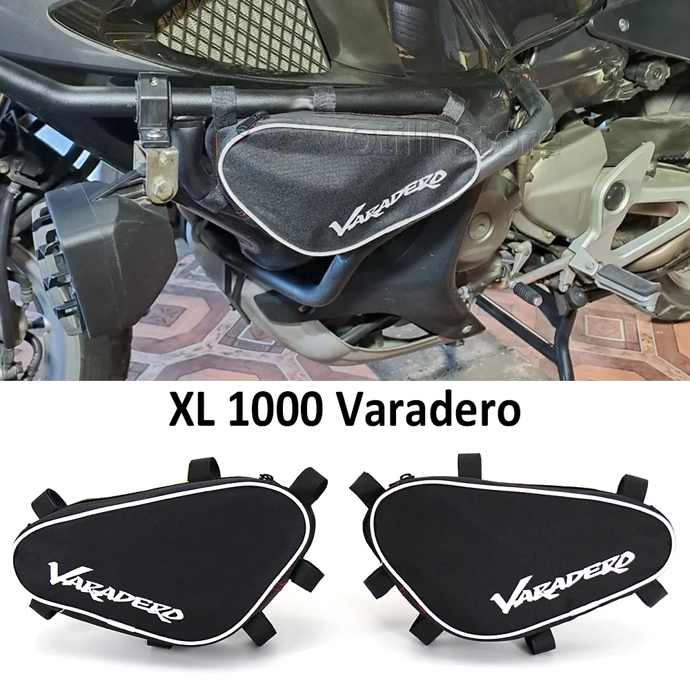 

Bumper Storage Bags For Honda XL 1000 Varadero XL1000 2007-2013 Motorcycle Accessories Crash Bars Bag Black Kit