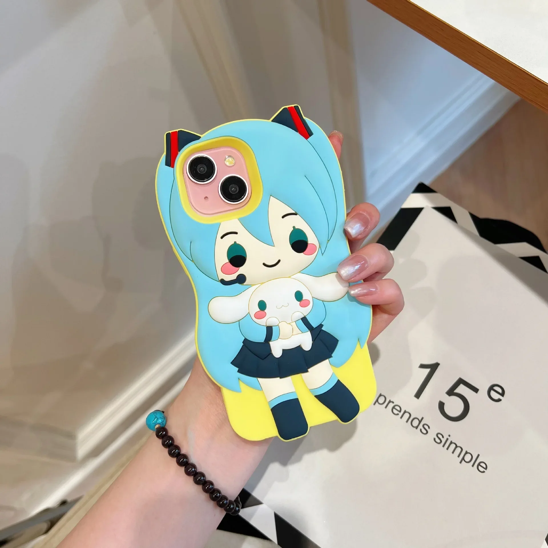 Animation Hatsune Miku Secondary Surrounding IPhone Case Silicone Cartoon For iphone 16 15 14 13 12 Pro Max 11 Cinnamoroll