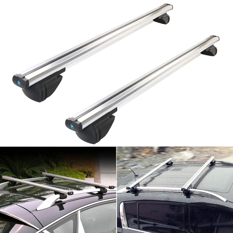 2 pièces universel porte-bagages de toit de voiture étanche sac supérieur stockage Support de bagages pour SUV porte-bagages Auto 120Cm 130Cm