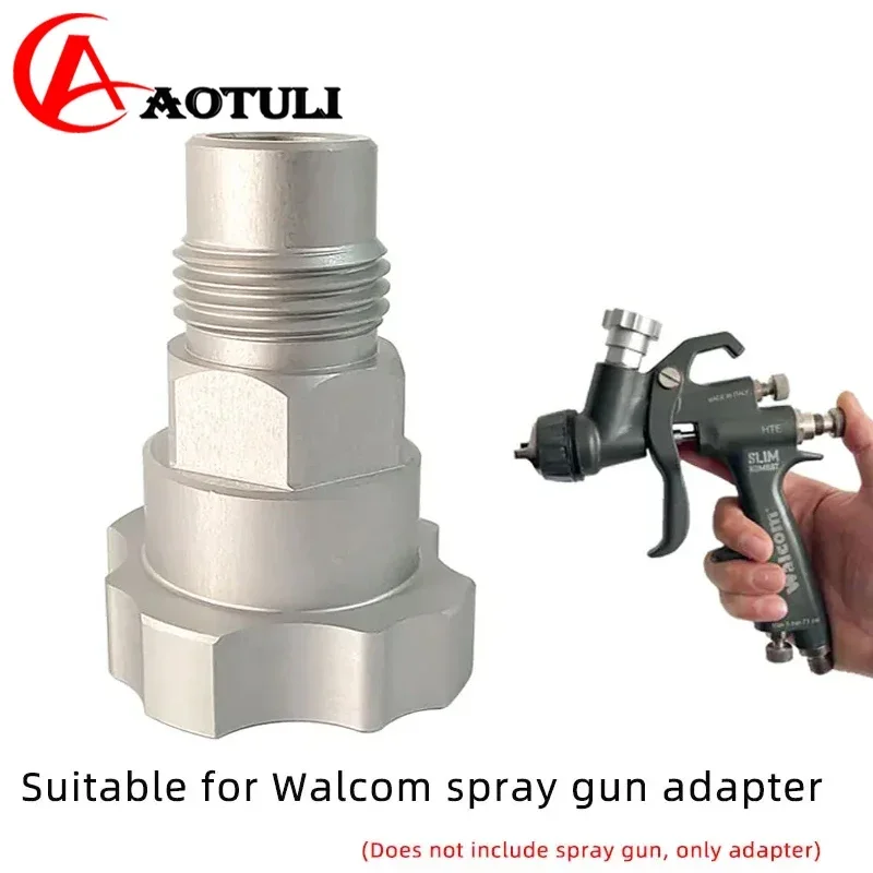 Spray Gun Adapter Connector, Replacement Accessory Compatible with Walcom Spray Gun, Fit for Disposable No‑Clean Paint Mixing Cu