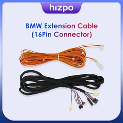 (Only Fit Hizpo Car DVD Navigation GPS) 6M Extension Cable with 16 Pin Connectors for BMW/BENZ Series Optical Fiber Amplifier