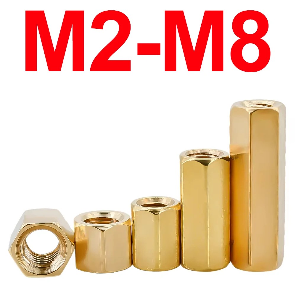 Distanziatore esagonale in ottone M2 M2.5 M3 M4 M5 M6 M8 Viti di spaziatura della scheda madre femmina Filettatura metrica Borad Rack Stud Distanziali bulloni Distanziatori