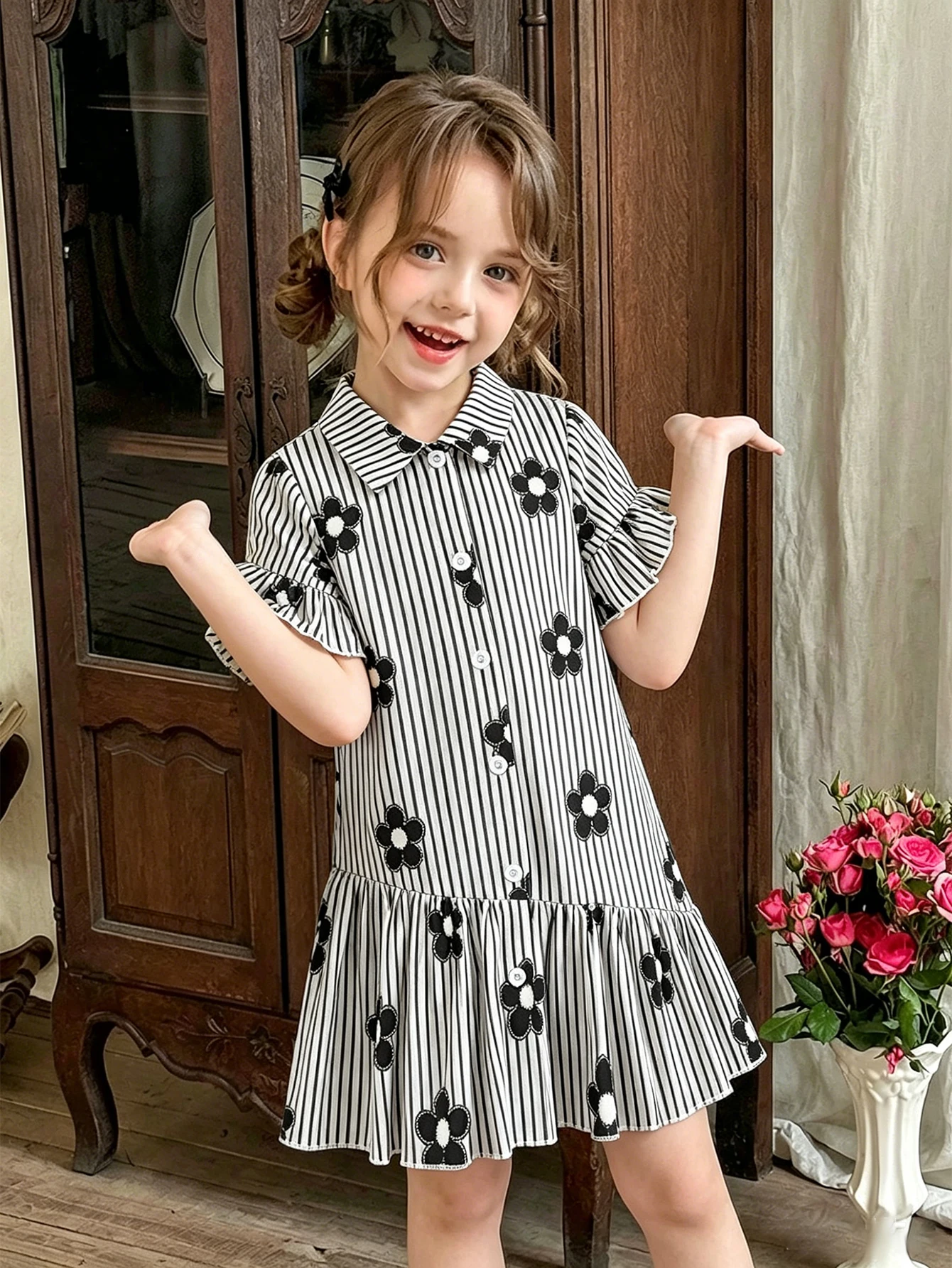 Gestreepte jurk met korte mouw - Kids Outdoor Activity Centre recensie en prijs