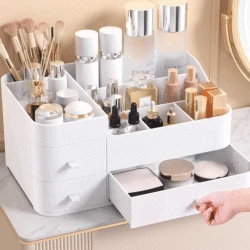 Makeup Organizer for Cosmetic Large Capacity Cosmetic Storage Box Organizer Desktop Jewelry Nail Polish Makeup Drawer Container