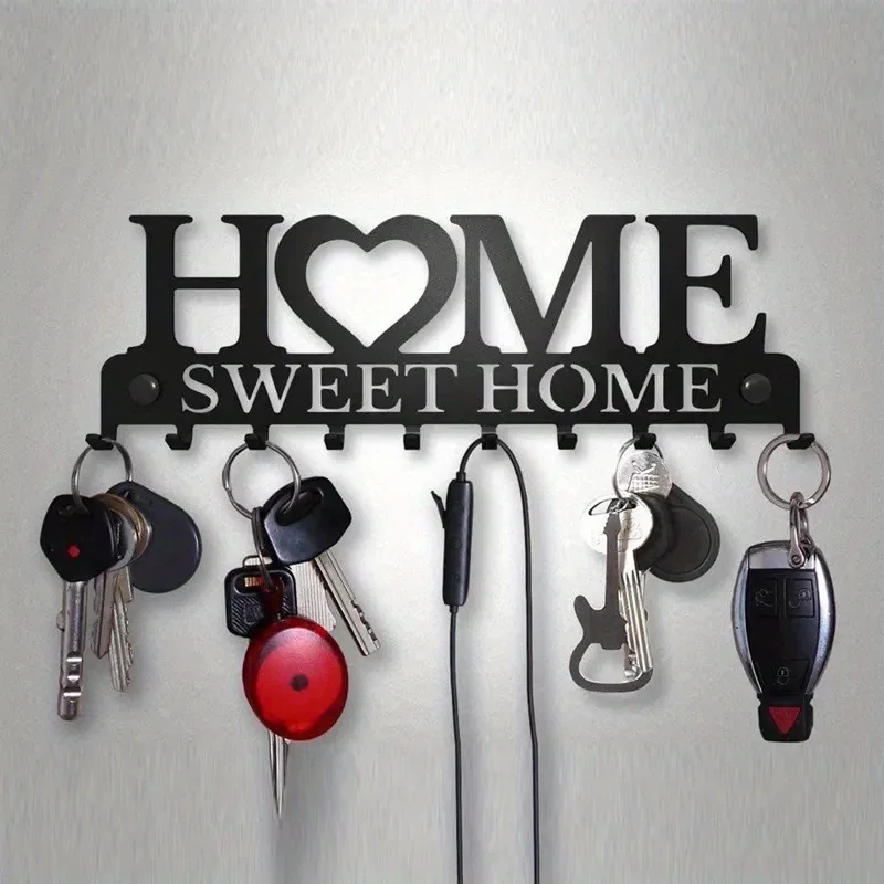 

HOME letter shaped metal wall hooks are simple, fashionable, practical, and creative. Iron hooks are suitable for bedrooms, livi