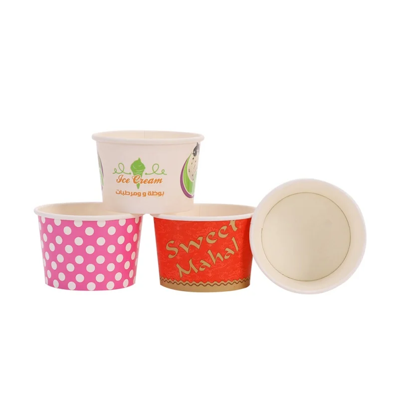 Customized productEco-friendly Handle Custom Disposable Hot Food Soup Bowl Paper Bowl