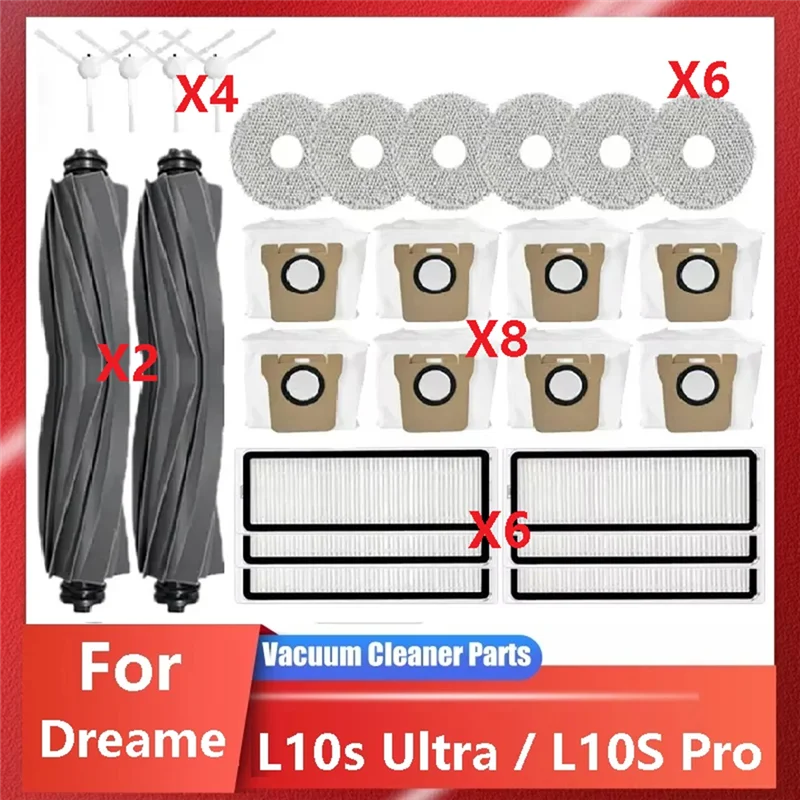 Комплект пылесоса ABVI-Essential для Dreame L10s Ultra / L10S Pro: мешки, фильтры для швабры