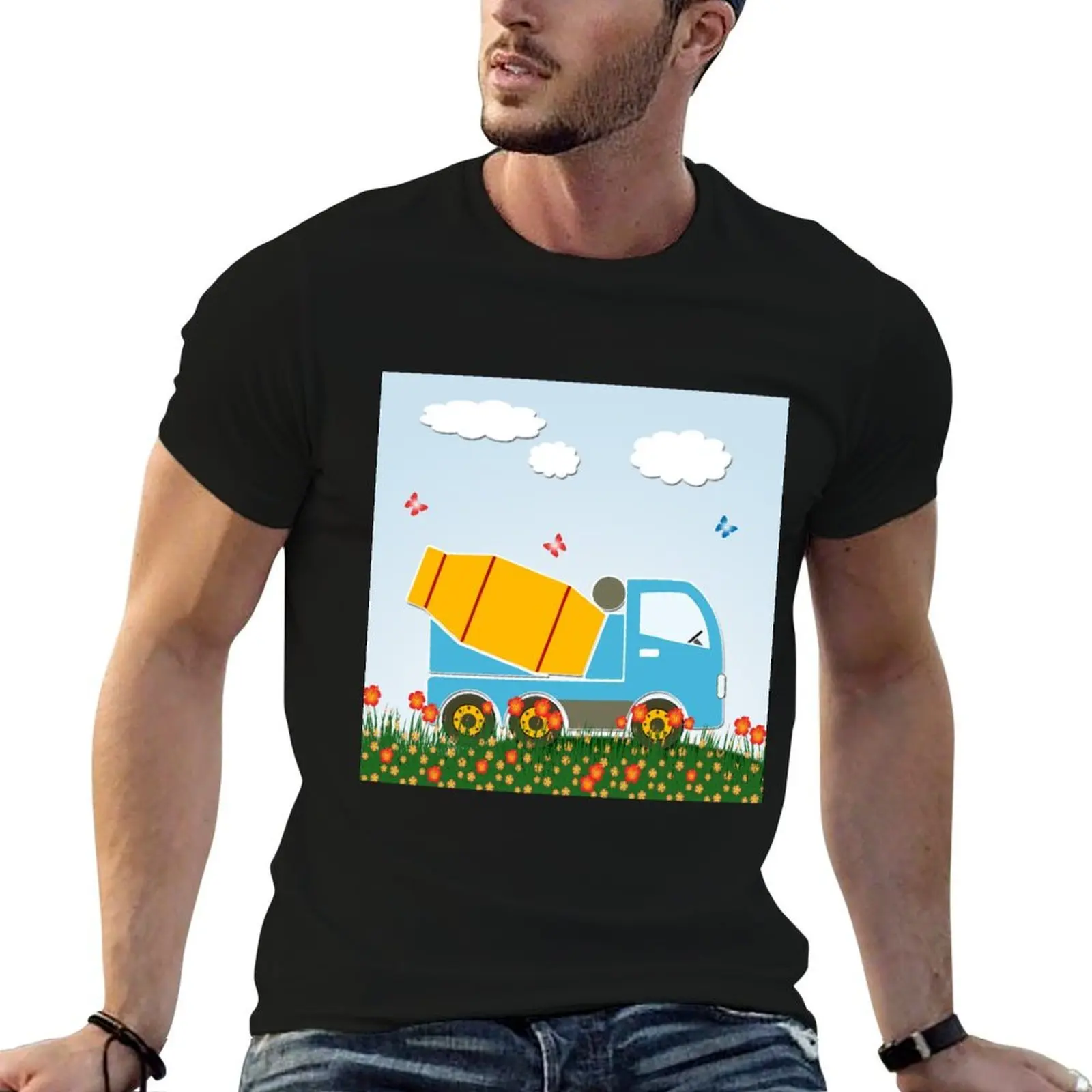 Cement mixer truck T-Shirt graphic tee shirt oversizeds shirts graphic tee men