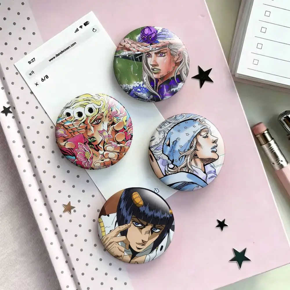 

JoJos B-Bizarres Adventures Laser Badge Applicable For Backpack Clothes Hats Decor Creative Accessories