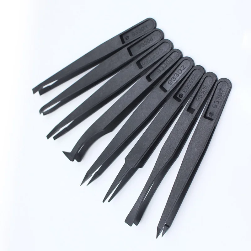 Precision Carbon Fiber Tweezers Watch And Phone Repair Tools Black Anti-static Plastic Tweezers Electronic Phone Repair image 5