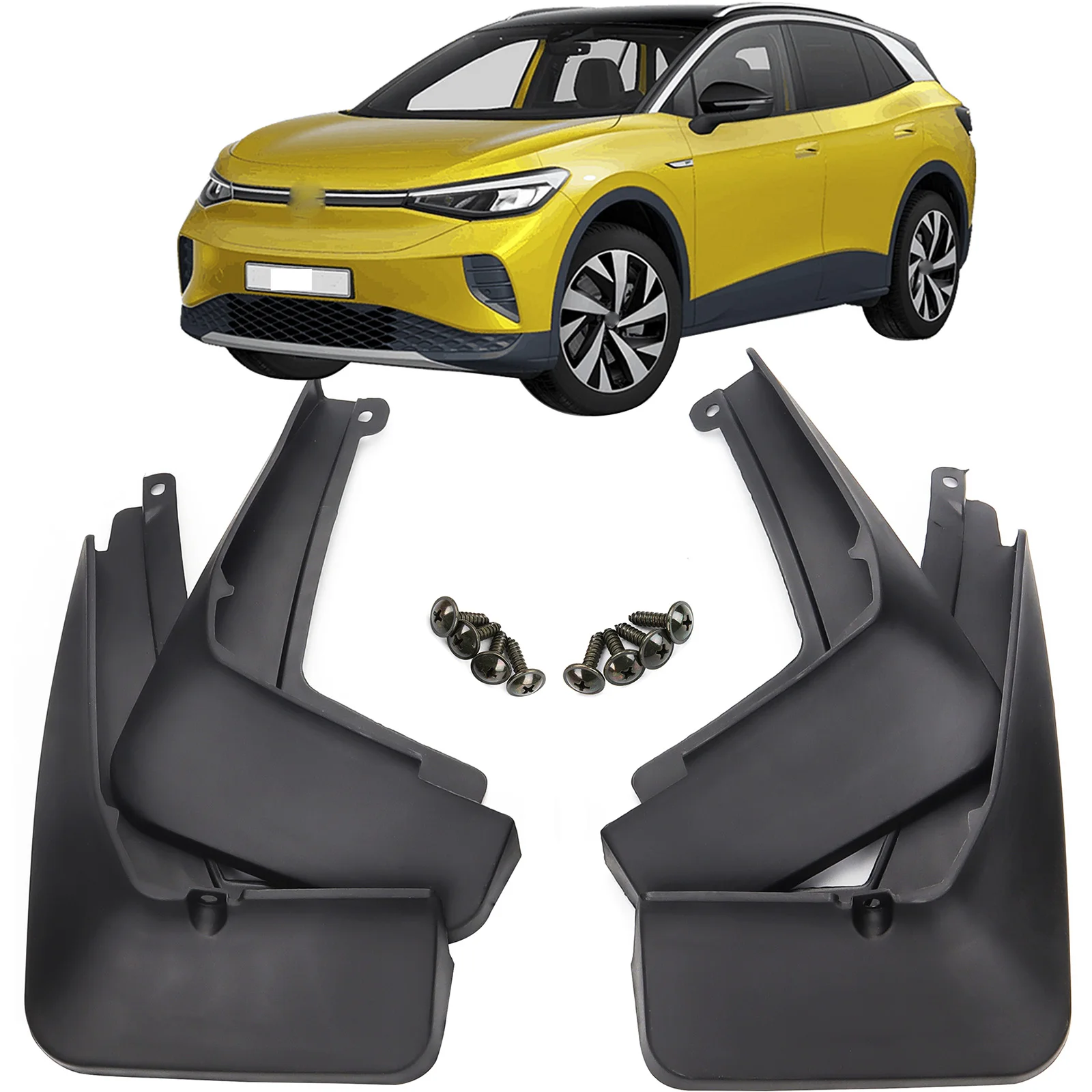 For VW ID.4 ID.5 ID4 ID5 EV 2020 2021 2022 2023 Mud Flaps Splash Guard Mudguards Front Rear Molded Fender Car Styling Sticker