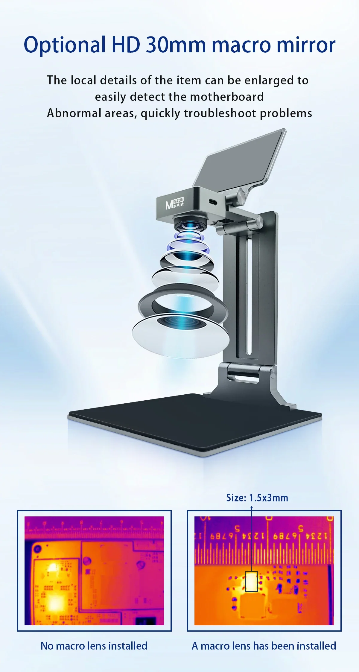 MaAnt RC3 3D Infrared Thermal Imaging Analyzer 3rd Generation Ultra Clear Detail Panoramic View For PCB Faults Fast Diagnosis