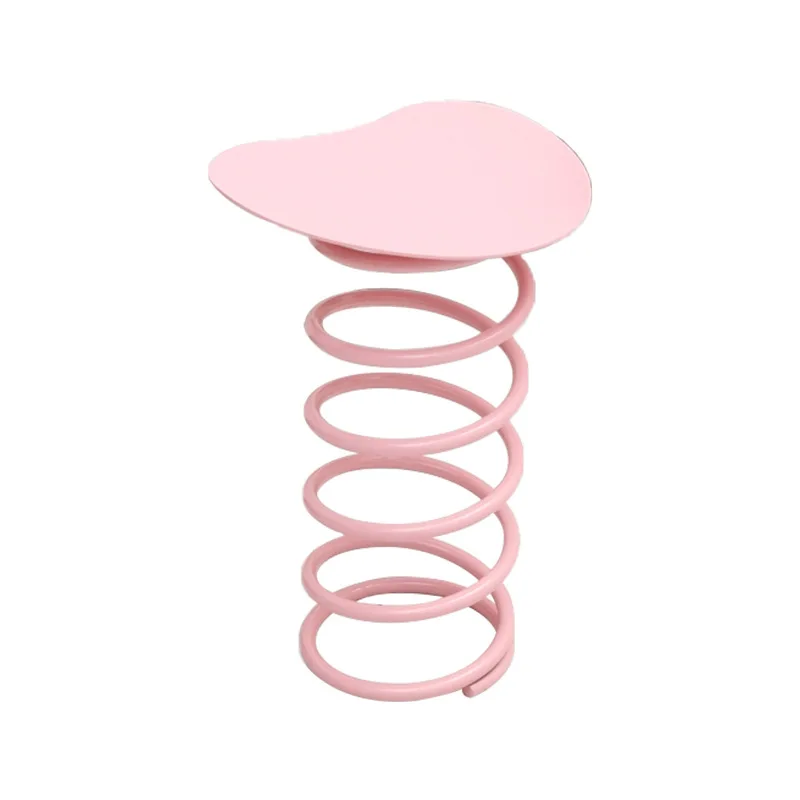 Creative Spring Stool Small Household Restaurant Table Bench Modern Dressing Stool Makeup Stool Foot Rest Under Desk Bar Stool