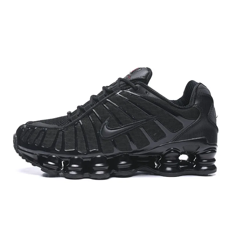

Nike Shox TL Men/Women's Shox Column Technology Lightweight Cushioning TPU Heel Breathable Mesh AV3595-002 Black TL RunningShoes