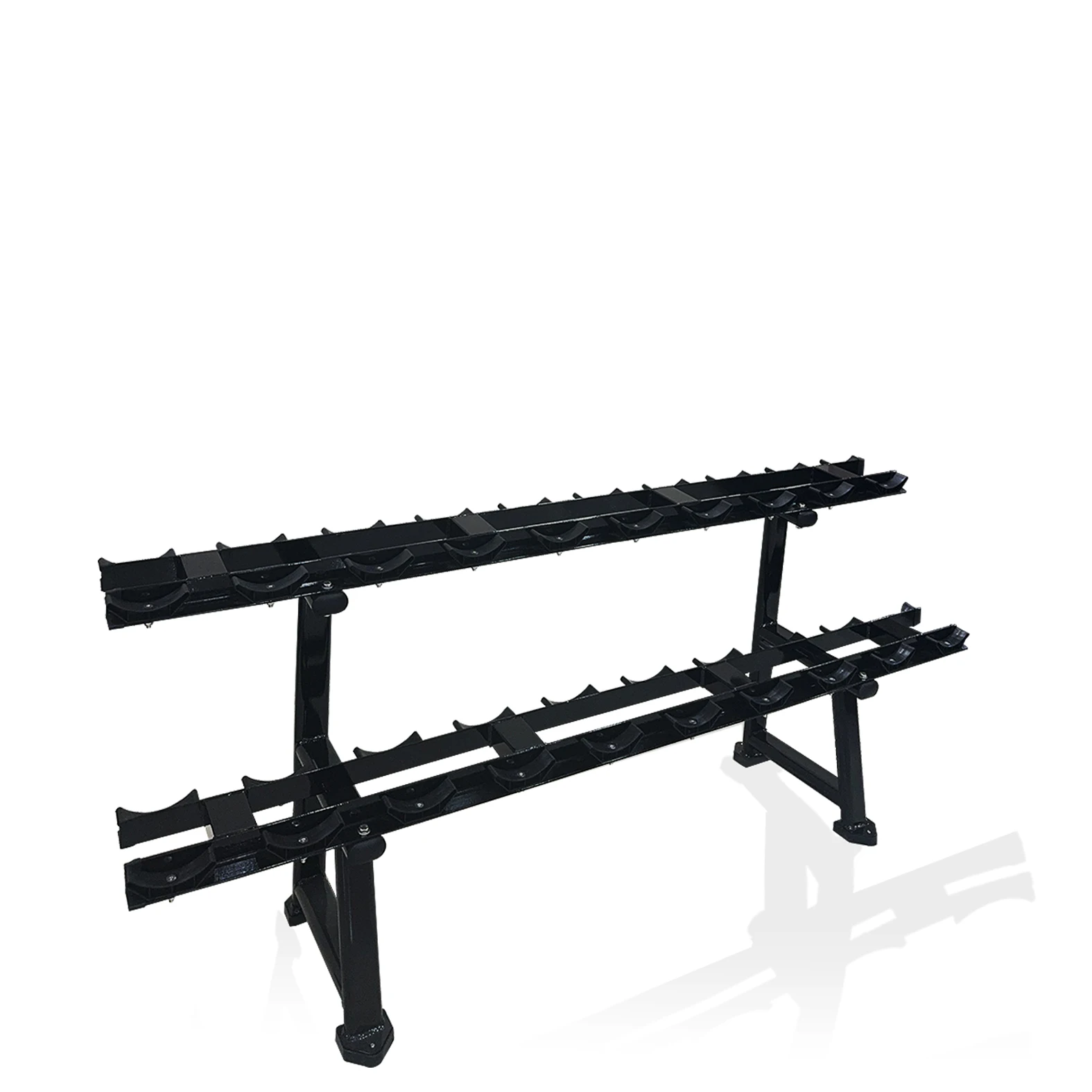 

Commercial Fitness Dual Layer Dumbbell Rack Iron Gym Shelf for Home Use Safety Features Feature Parts for Fitness Accessories