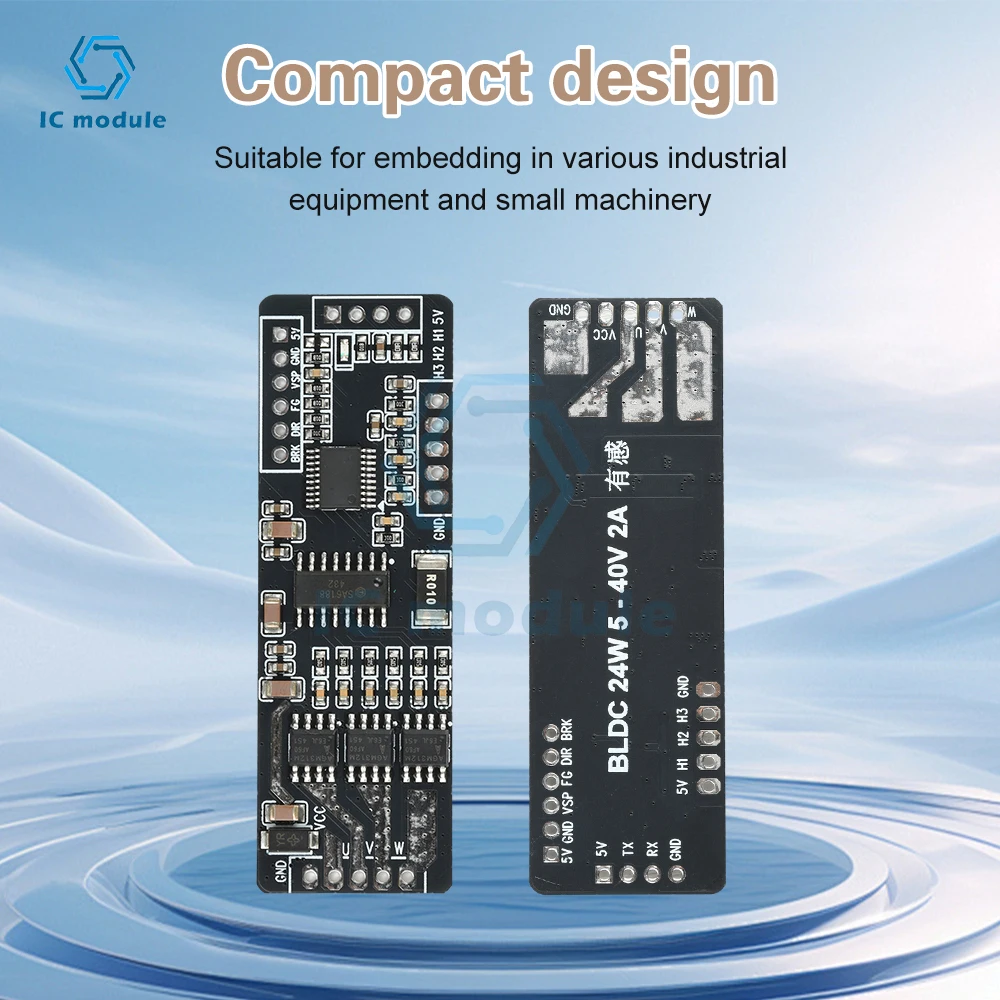 BLDC Three-Phase Brushless DC Motor Driver Board Low-Power Hall-Effect Sensor DC 7-40V 4A  Speed Controller Driver