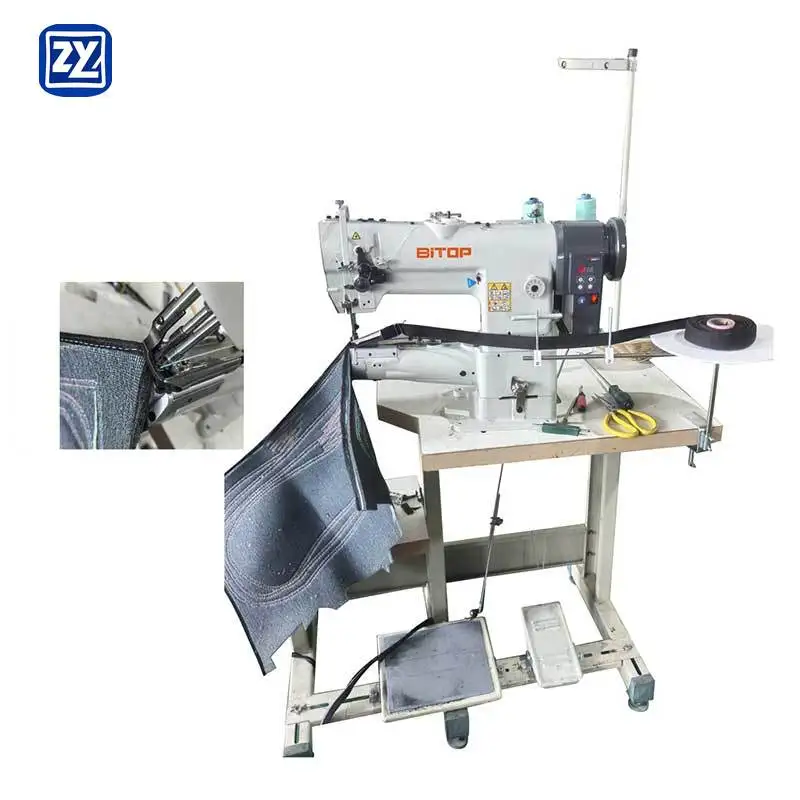 BT-341DL Heavy Duty Compound Feed Cylinder Bed Leather Tape Attaching Sewing Machine