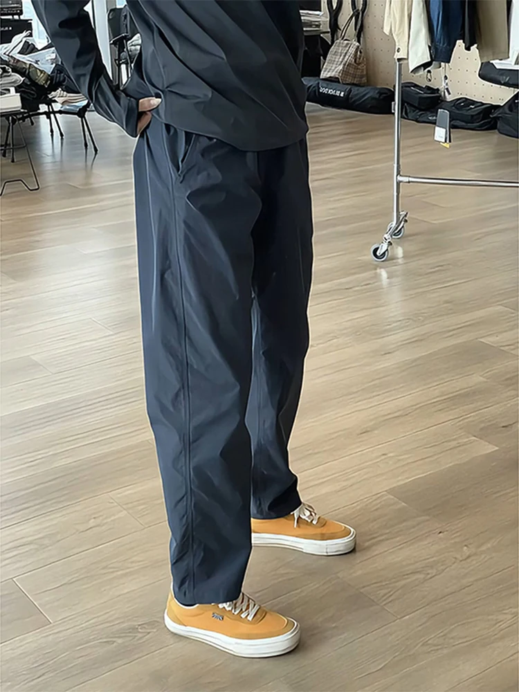 Pantaloni da lavoro ell morbidi blu scuro Pantaloni estivi da uomo in nylon Qui Dry American Sle Casual da esterno a gamba dritta