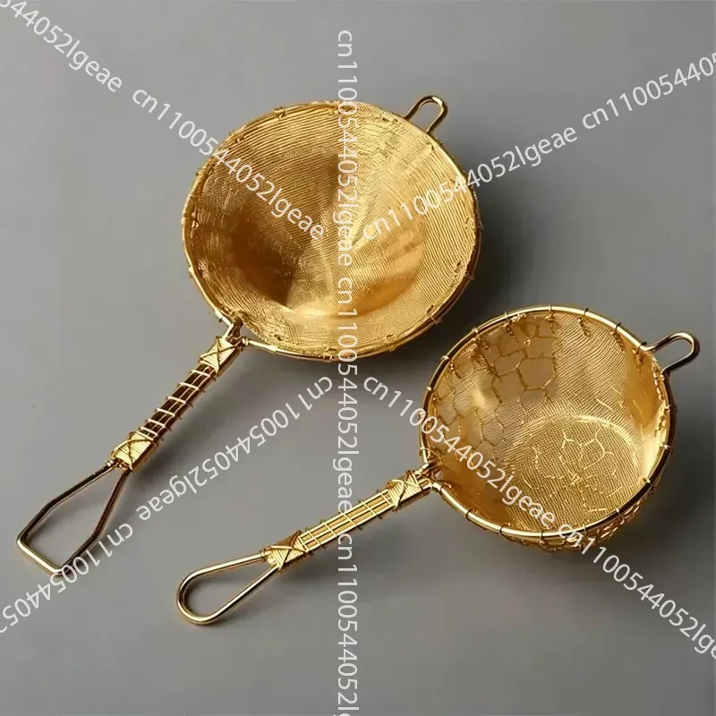 Tea Leak Pure Copper Tea Filter Pure Hand-woven Gold Mesh Silver Tea Set Accessories