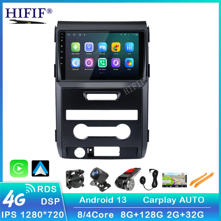 Car Radio For Ford F150 Raptor 2009-2012 high Version Android 13 Car DVD GPS Navigation Player Deckless Car Stereo Headunit