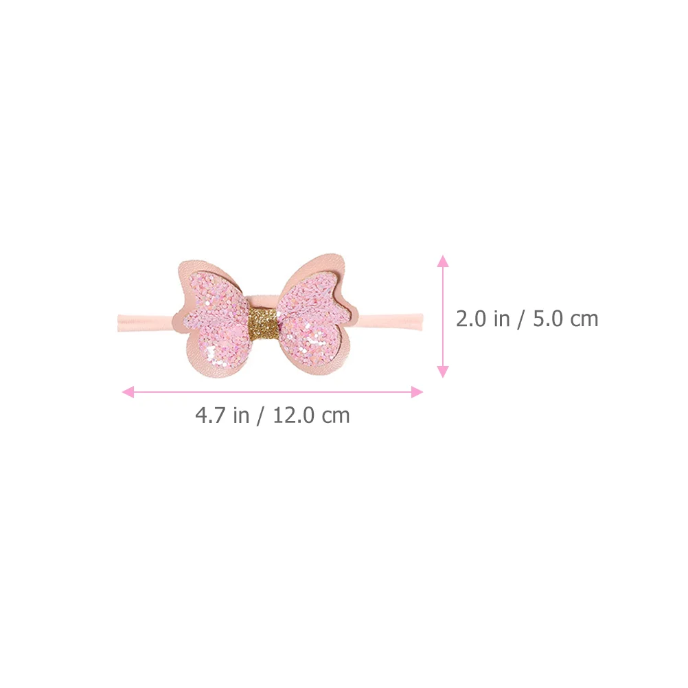 8 Pcs Children's Headband Baby Headbands Hair Bow Tie Infant Flower Newborn PU Girl