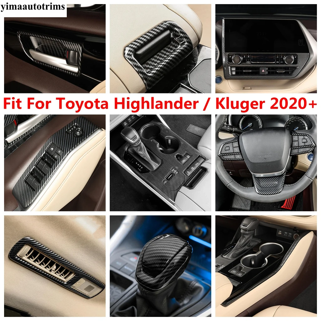 

Window Lift / Gear Shift Head / Dashboard Air AC Vent / Water Cup Cover Trim Accessories For Toyota Highlander /Kluger 2020-2024