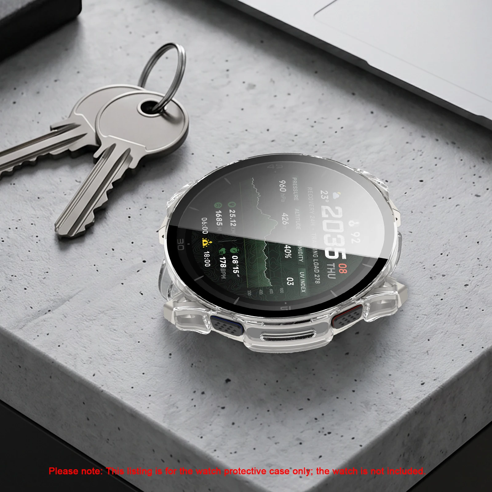 For Cheetah2 Ultra PC Integrated Watch Case Lightweight Film Bumper Protective PC Cover Tempered Glass Screen Protector