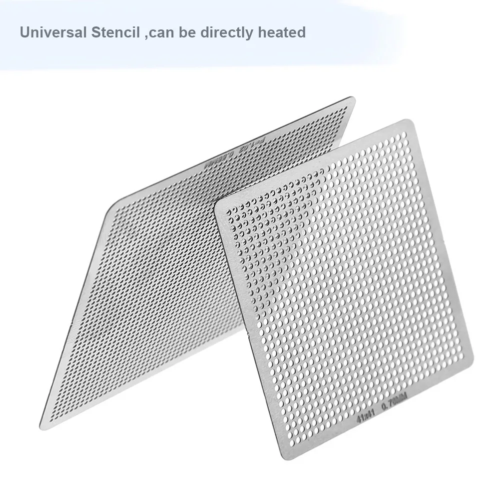27pcs/set Universal BGA Stencil Direct Heated Stencil 0.25 0.3 0.35 0.4 0.45 0.5 0.55 0.6 0.65 0.76mm BGA Reballing Stencil