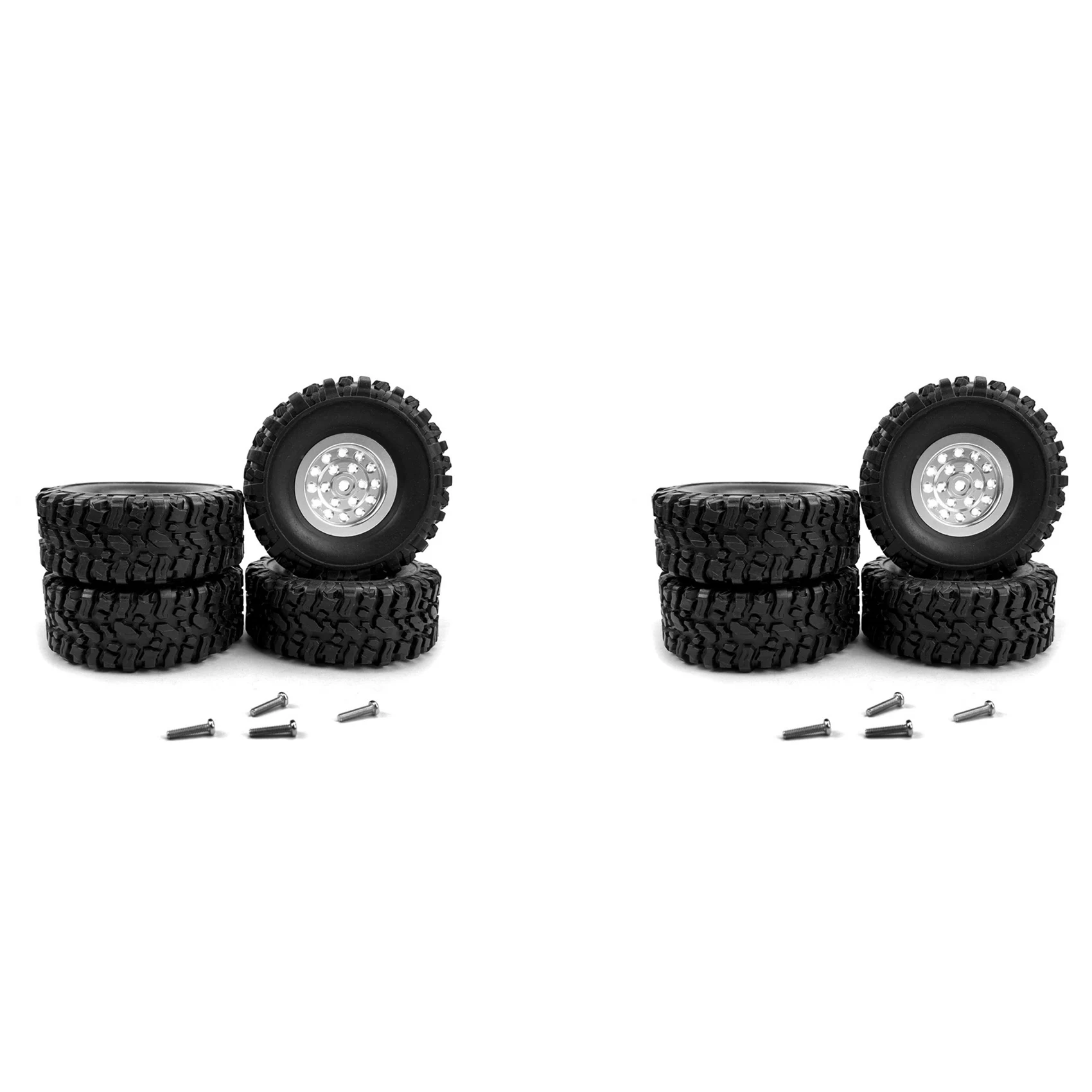 

M15K-8X For WPL C14 C24 C34 C44 B14 B24 MN D90 D91 MN99S RC Car Upgrade Parts Metal Wheel Rim Tyre Tires Set Accessories