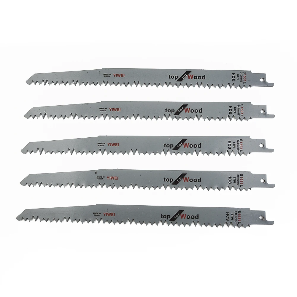 1/3/5PCS Reciprocating Saw Blades For Woodworking Carbon Steel Saber Saw Blades S1531L Cutting Curve Hacksaw Blades