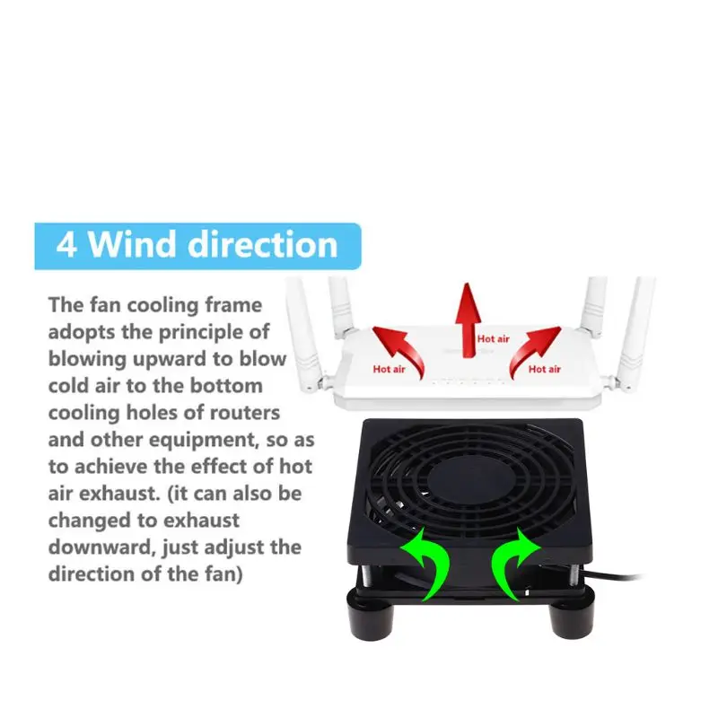 652F Utility Router TV Set Top Box Cooling Fan Repair Part 9cm/12cm Cooler Fan Durable Radiator for DC 5V USB Power Supply Co