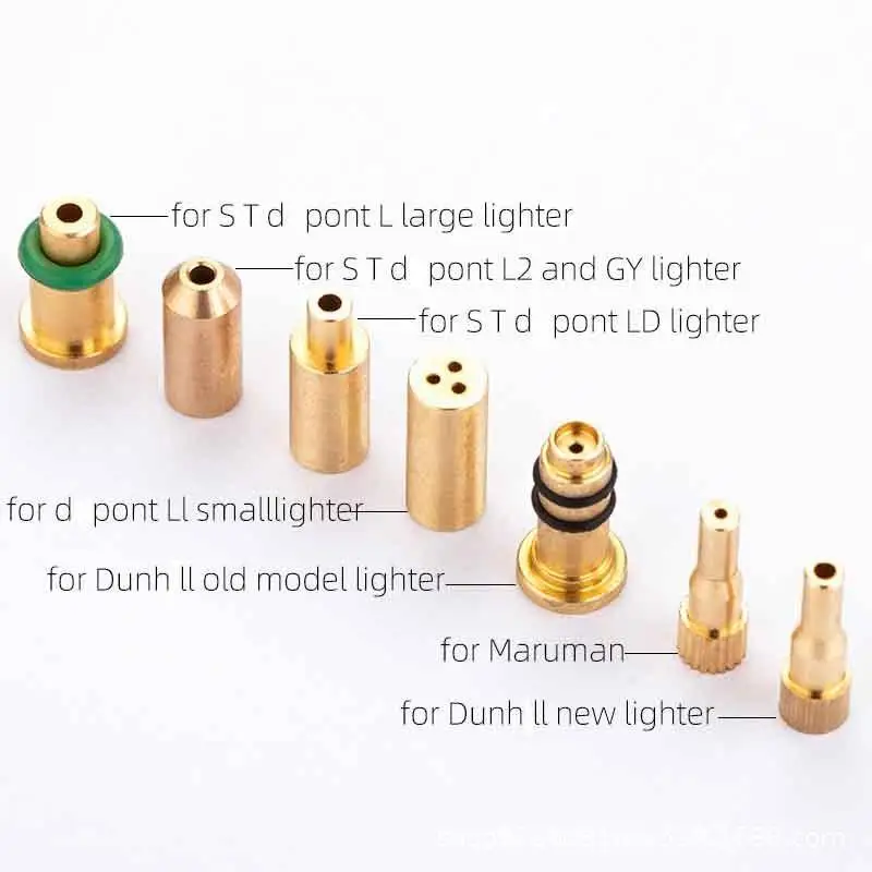 New 1Pcs Reusable Brass Nozzle Head Refill Butane Gas Adapter Inflatable Head For Various Lighter Brands Filling