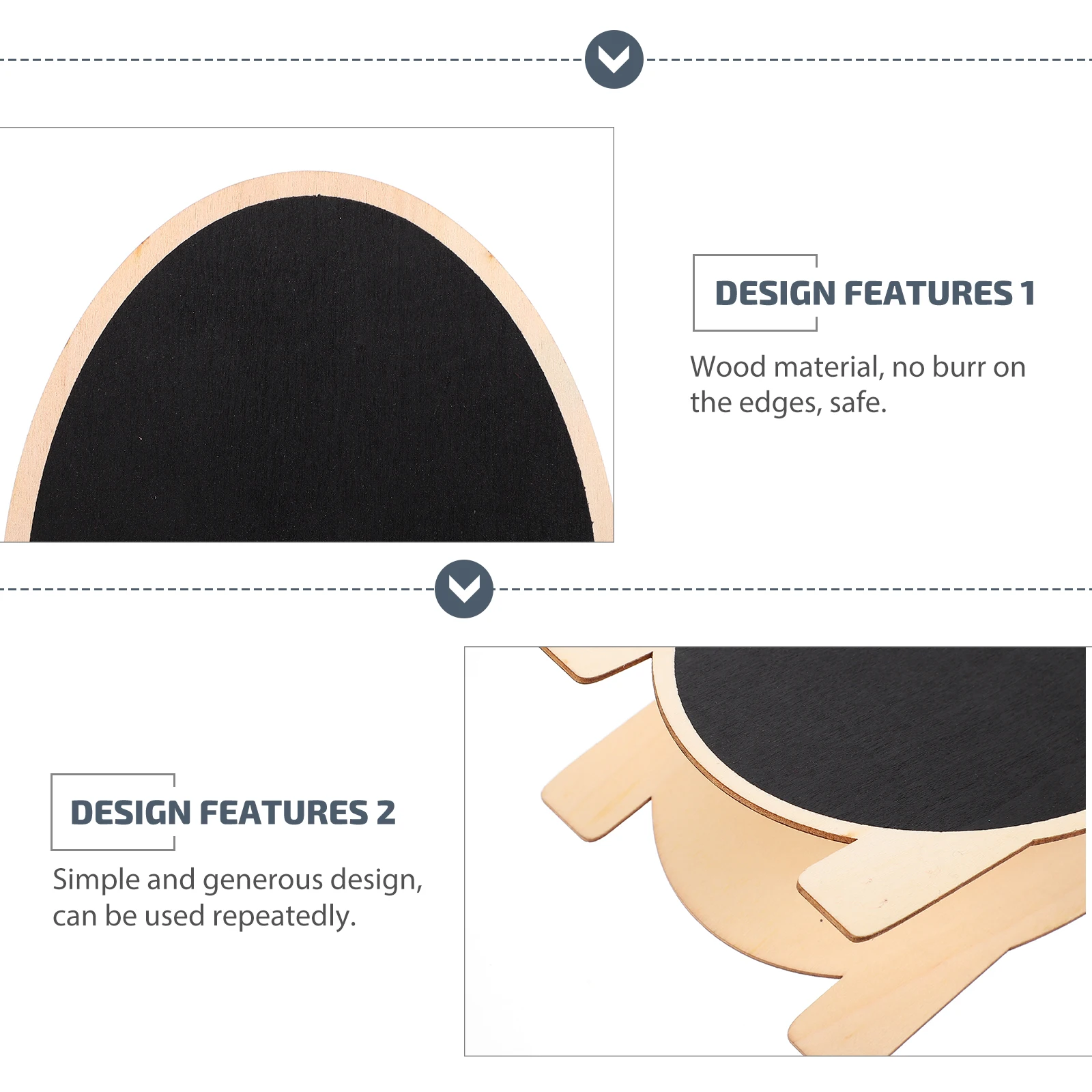 2 Pcs Welcome Children's Paintings of Small Blackboards Reusable Positive and Negative Office