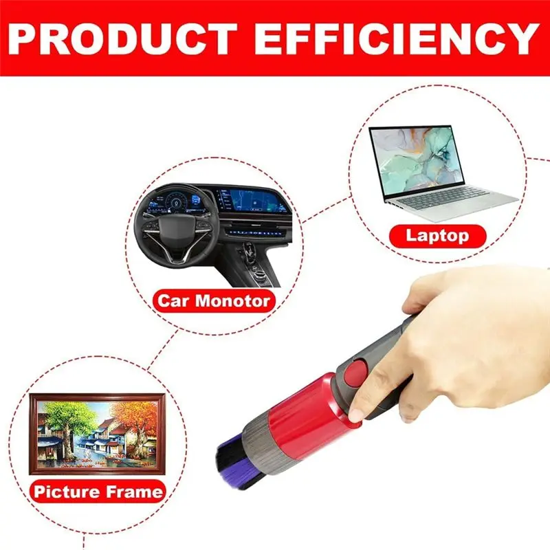 B98A Vacuum Attachments Kit for Dyson V15 V12 V11 V10 V8 V7, Flexible Hose Mattress Brush Crevice Tool Home Car Cleaning