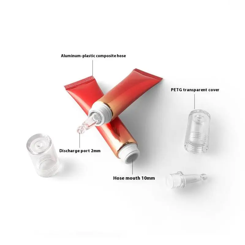 20g Refillable Cosmetic Soft Tubes With Hyaluronic Acid Dropper For Sunscreen Eye Cream Lotion Liquid Foundation Empty Bottle