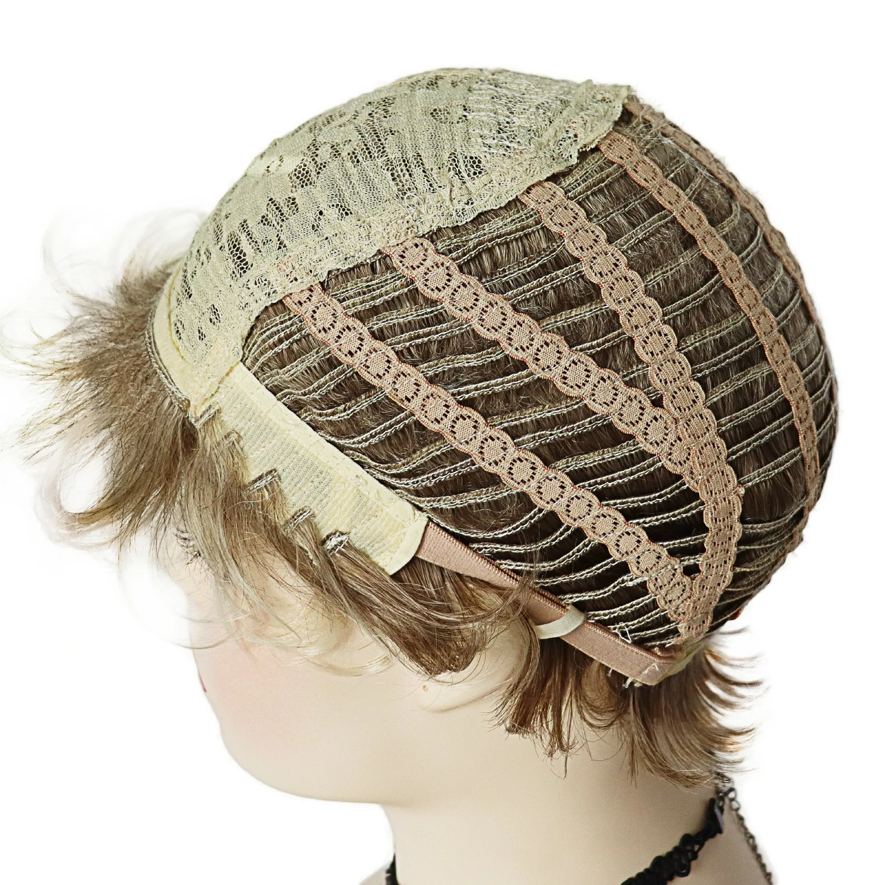 باروكات شقراء مجعدة للنساء باروكة صناعية قصيرة مع غرة للأم كارين باروكات أومبير جذور بنية آبي لي ميلر شعر مستعار طبيعي