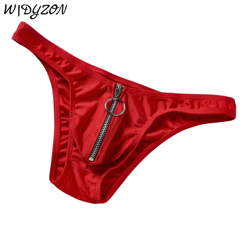 Men Bikini Briefs Underwear Man Sexy Zipper Mini Underpants Cuecas Calzoncillos Slips Mens Soft Breathable Lingerie Panties