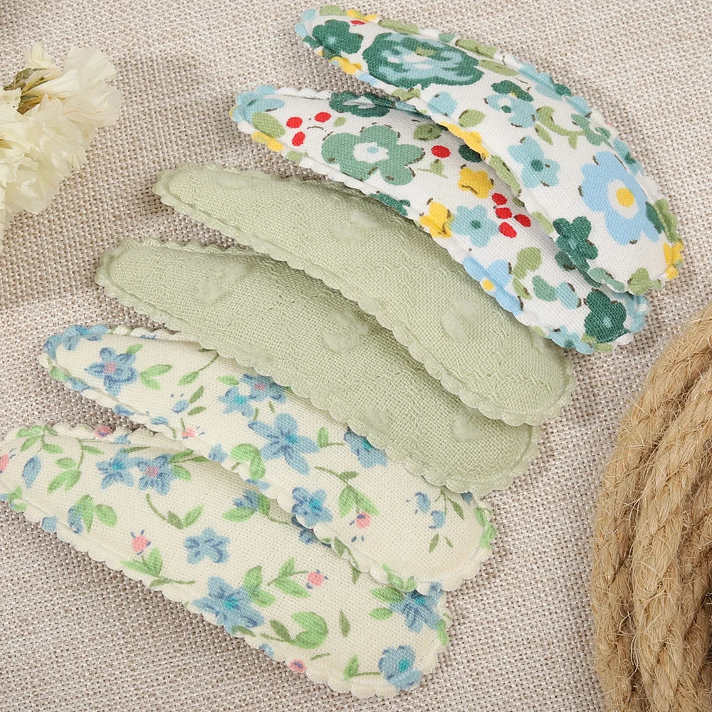 6/10pcs Sweet Handmade Flower BB Hairpins Color Cute Printing Barrettes Baby Hair Accessories Bangs Clip Headwear