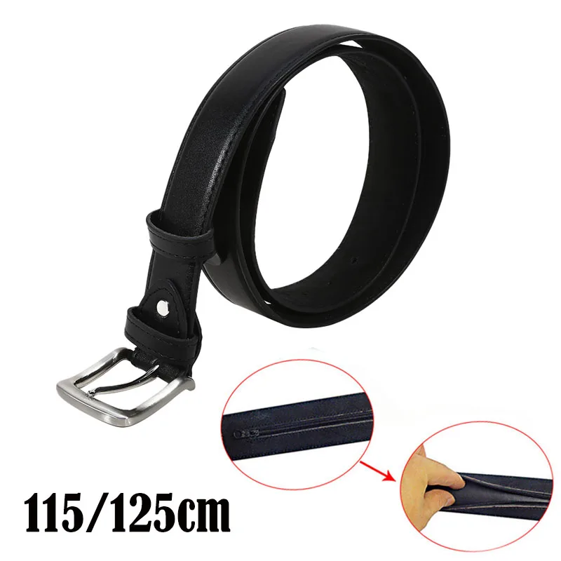 

1 шт. ремень мужской ремень с застежкой-молнией кошелек ремень противоугонная игольная пряжка повседневный поясной ремень мужской минималистичный дизайн 115/125 см