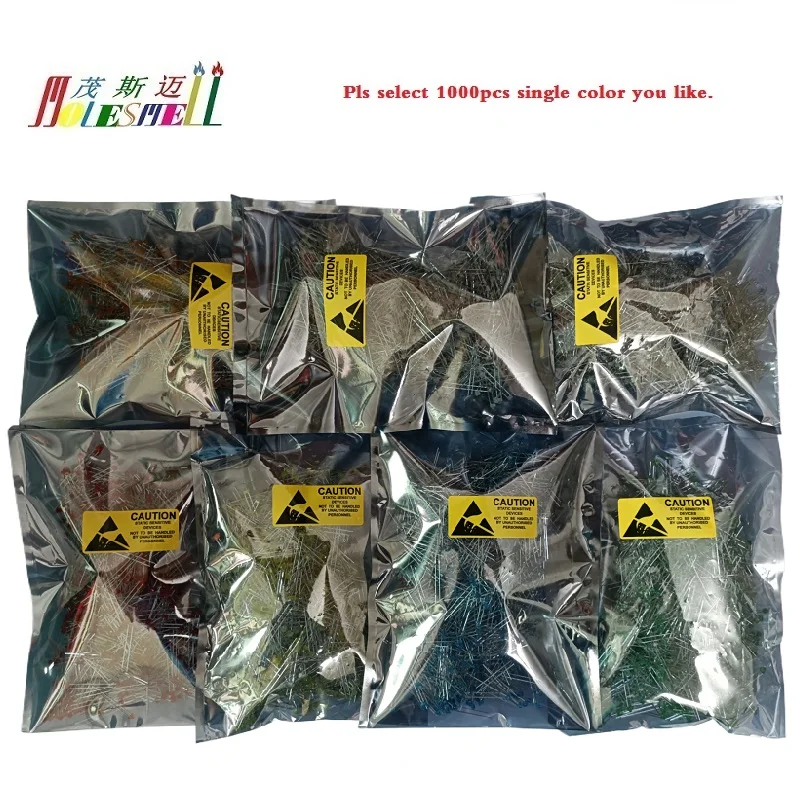 1000pcs 1.8mm led Diodes light diffused Red Yellow Blue Green White Warm white Orange diffused lens LED light lamp