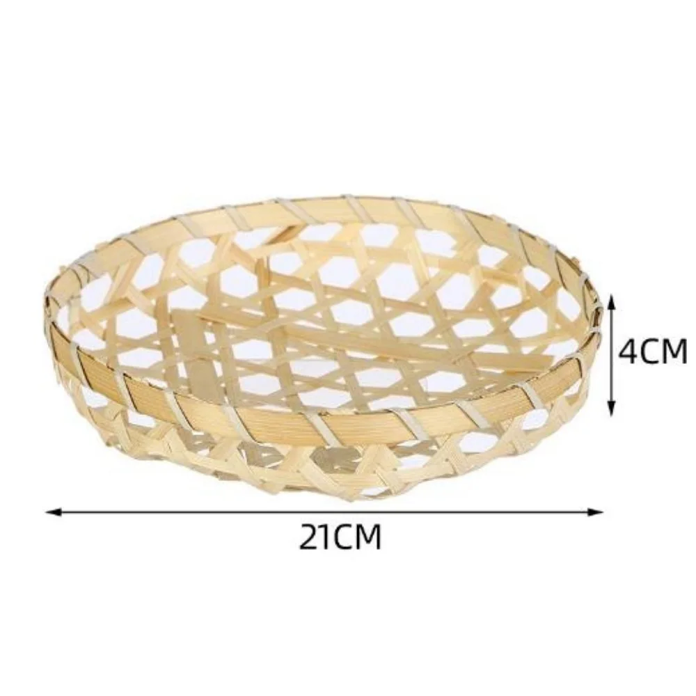 High Quality DIY Handmade Weaving Bamboo Basket Round 4 Styl