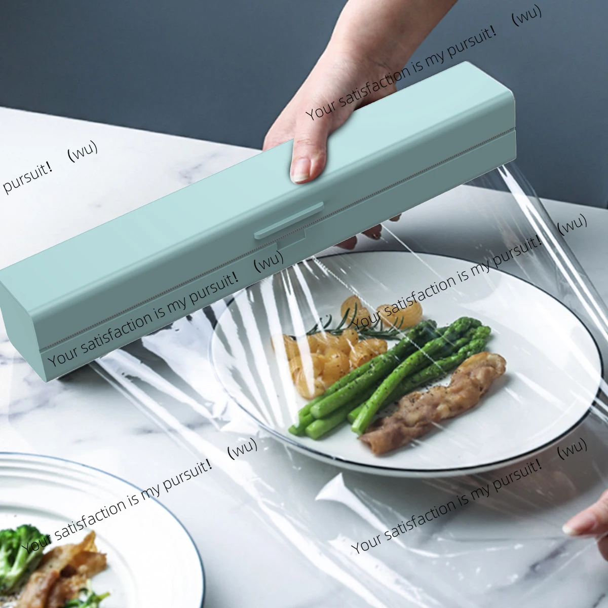 Cling Film Cutter Plastic Wrap Dispenser Kitchen Accessori Wrap Film Cutter Magnetic Cling For Food Keep Fresh with Cutter Blade