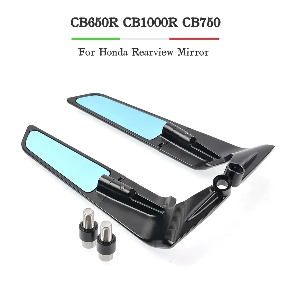 

For Honda CB650R CB1000R CB750 Modified Motorcycle Rearview Mirror Rotating Fixed Wind Wing Reflector