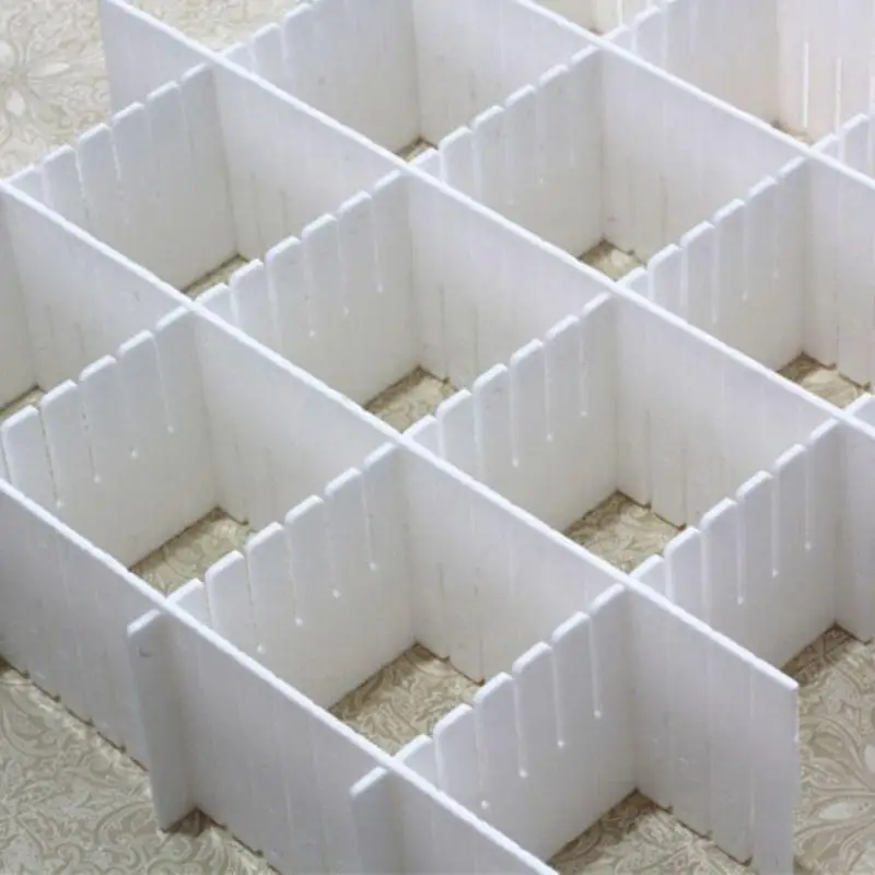 Разделители ящика, организаторы разделителей ящиков 5pcs DIY Пластическая сетка Регулируемая B95B