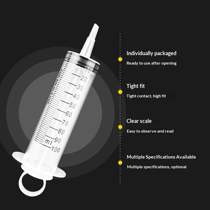 Large Capacity Syringe 100cc-500cc Syringe for Oil Pump,Pet Feeding and Metering Pump,Optional Accessory 1m Hose
