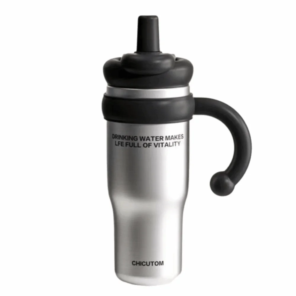 

1000ml Thermal Water Bottle Leak Proof Large Capacity Outdoor Insulated Mug Cute Keeps Cold and Heat Cold Beverages Cups